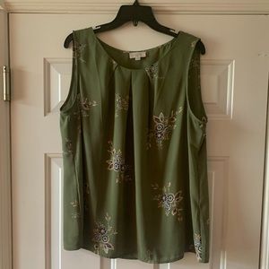 Loft Outlet XL sleeveless dress shirt